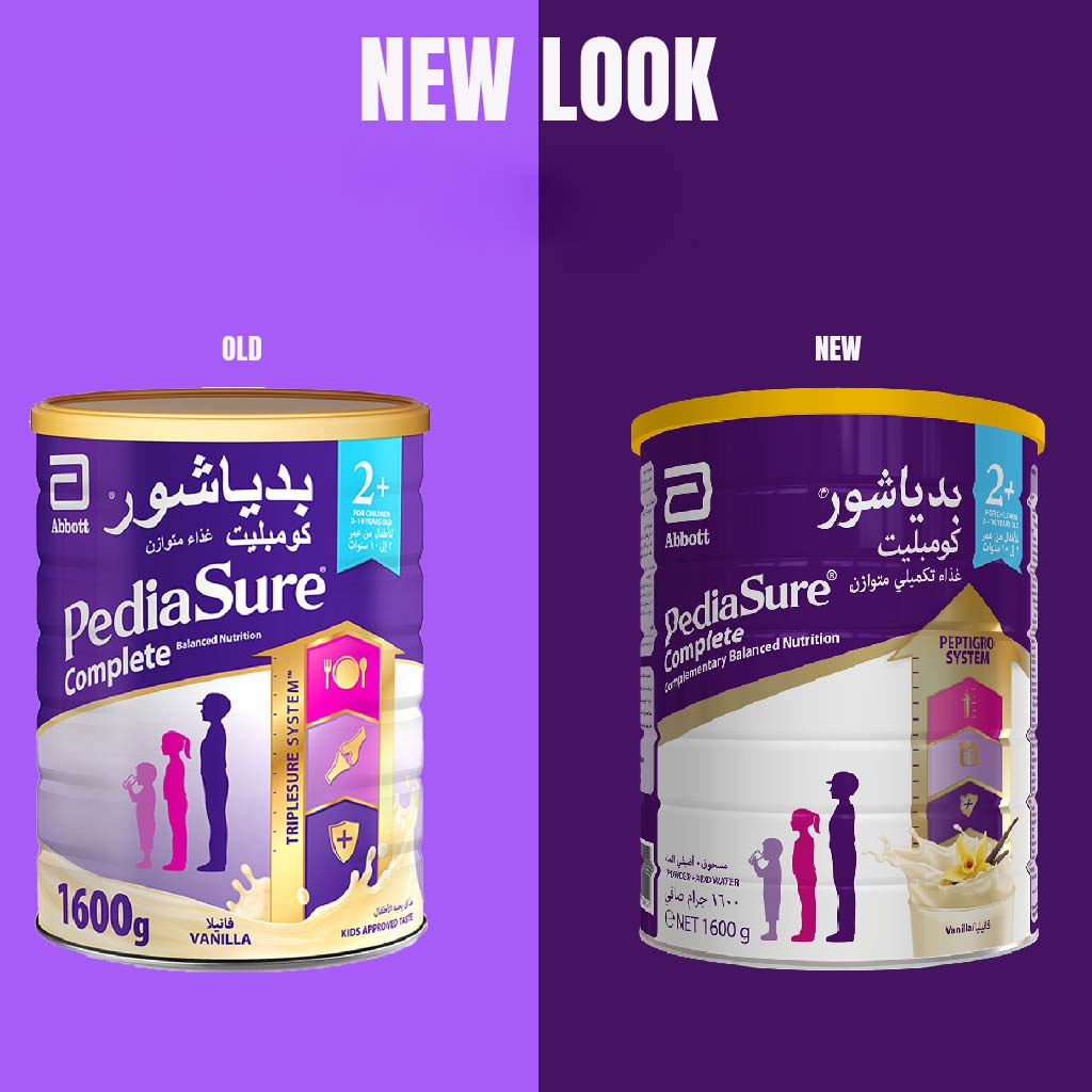 PediaSure Complete Peptrigro Stage 2+ Growing Up Children's Milk Formula For 2 To 10 Years Vanilla Flavour 1600g