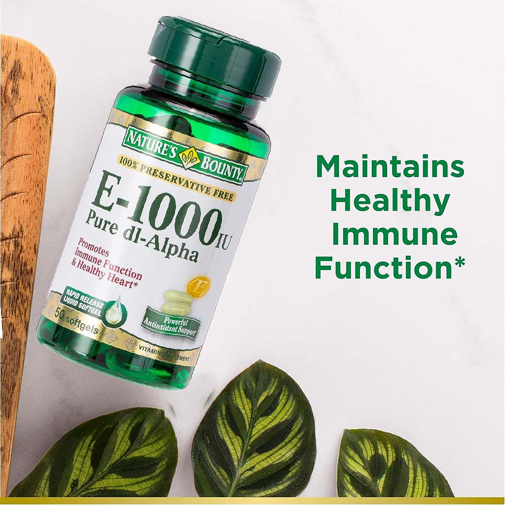 Nature's Bounty E-1000IU Pure dl-Alpha Softgels 50's