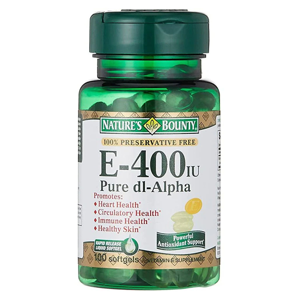 Nature's Bounty E-400IU Pure dl-Alpha Softgels 100's