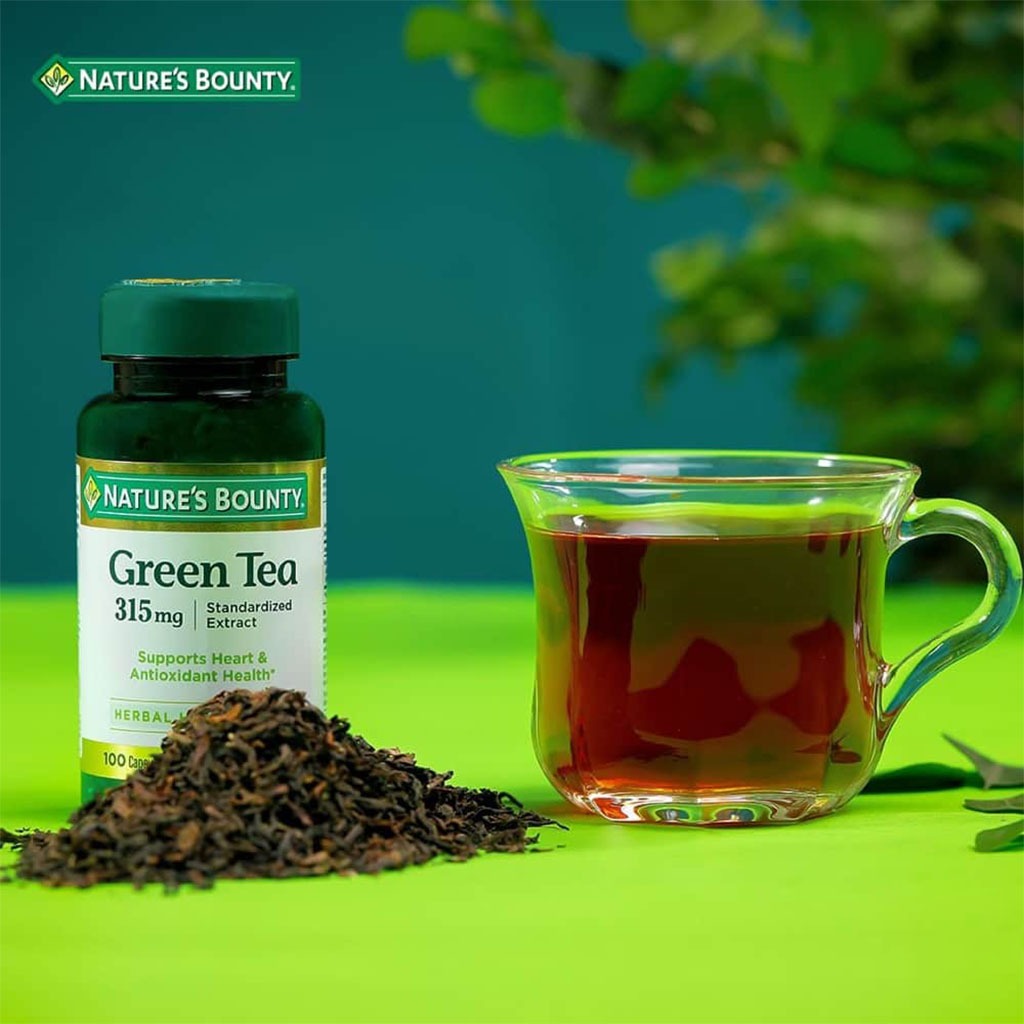 Nature's Bounty Green Tea Extract 315mg Capsules For Antioxidant Support, Pack of 100's