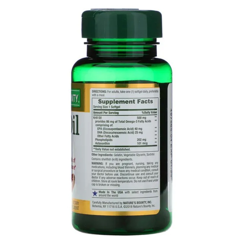 Nature's Bounty Krill Oil 500 mg Softgels 30's