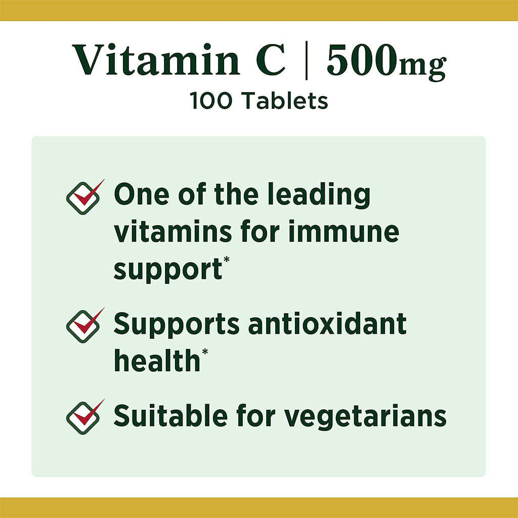 Nature's Bounty Vitamin C 500 mg Tablets 100's