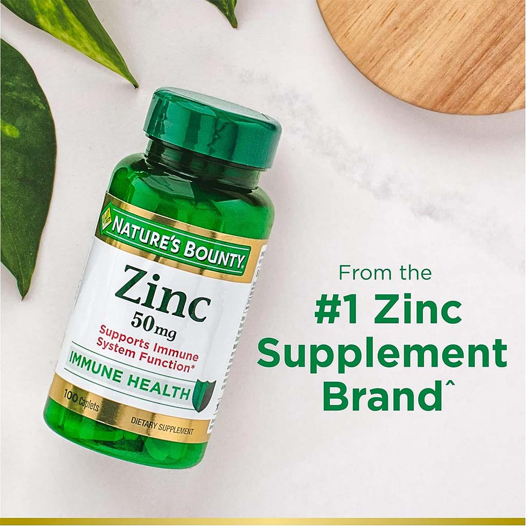 Nature's Bounty Zinc 50 mg Caplet 100's