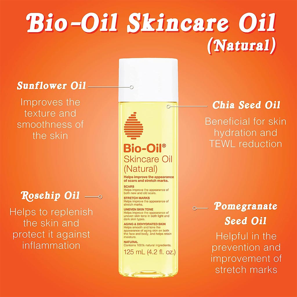 Bio-Oil Natural Skincare Oil For Scars & Stretch Marks 125ml