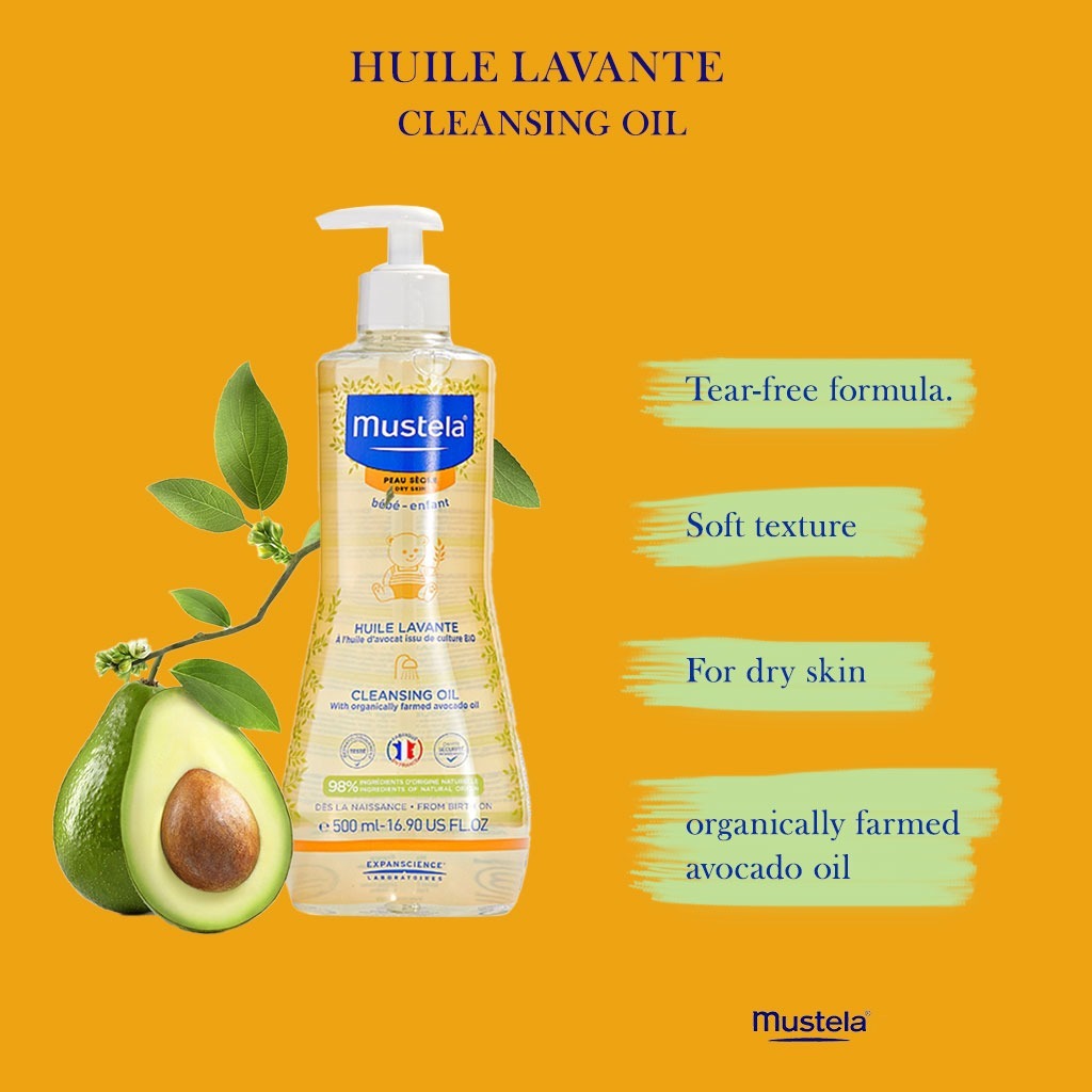 Mustela Baby Cleansing Oil For Dry Skin 500ml