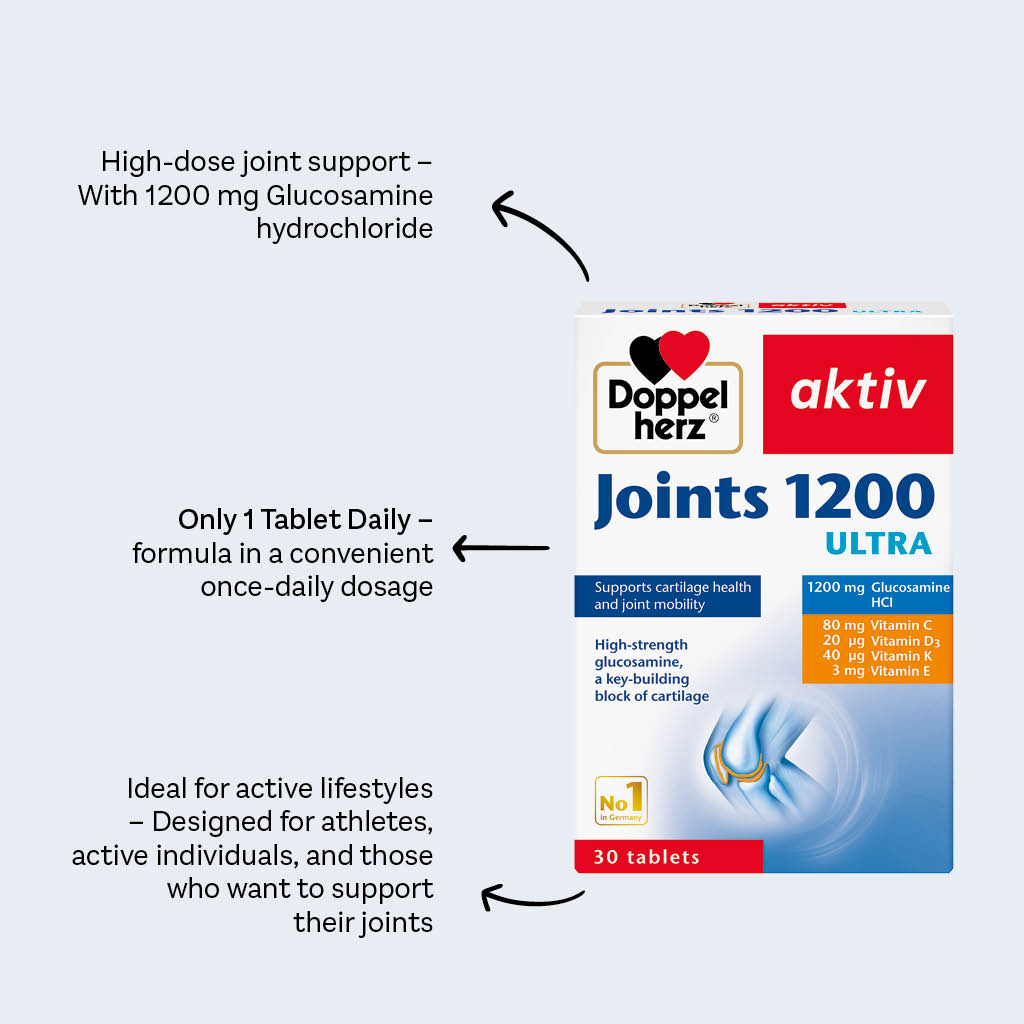 Doppelherz aktiv Joints 1200 Ultra Tablets For Cartilage Health & Joint Mobility, Pack of 30's