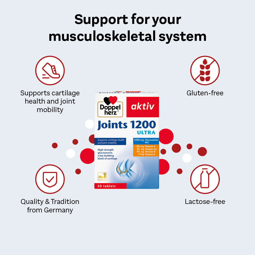 Doppelherz aktiv Joints 1200 Ultra Tablets For Cartilage Health & Joint Mobility, Pack of 30's
