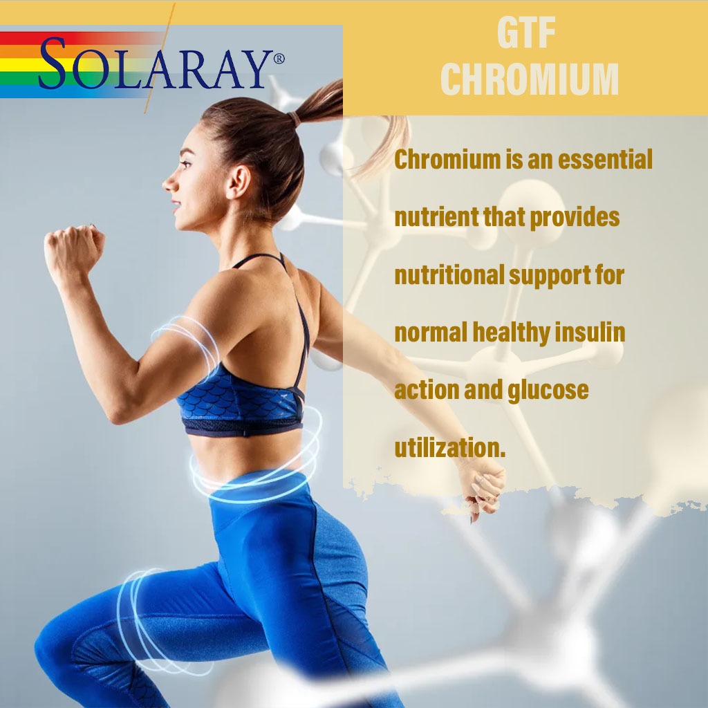 Solaray GTF Chromium 200 mcg Veg Capsules 100's