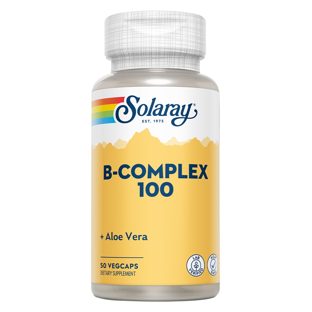Solaray B Complex 100 Supplement Capsules With Aloe Vera, Pack of 50's