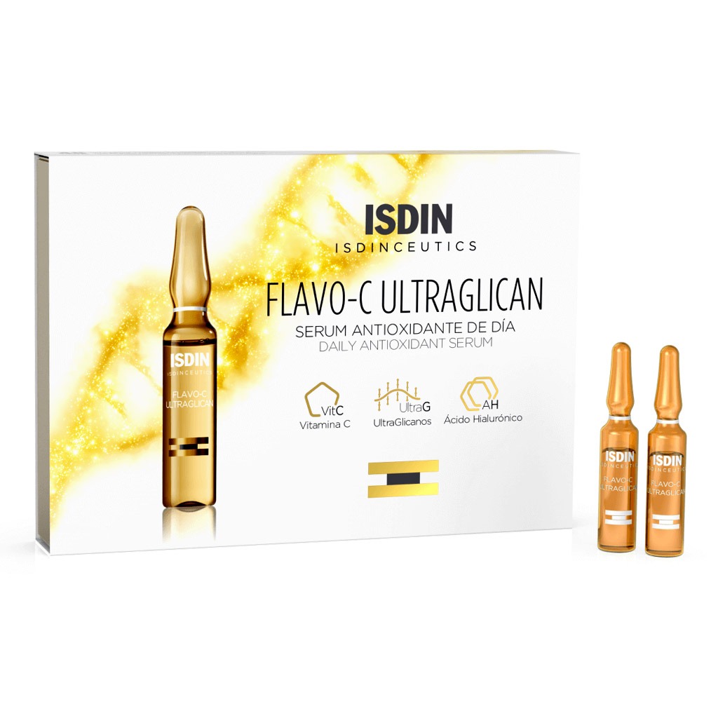 Isdin Isdinceutics Flavo-C Ultraglican Daily Antioxidant Serum Ampoules 2 mL 10's