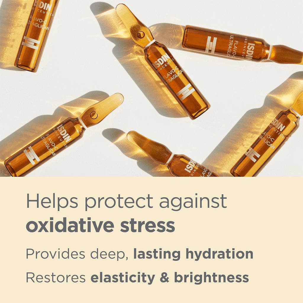 Isdin Isdinceutics Flavo-C Ultraglican Daily Antioxidant Serum Ampoules 2 mL 10's