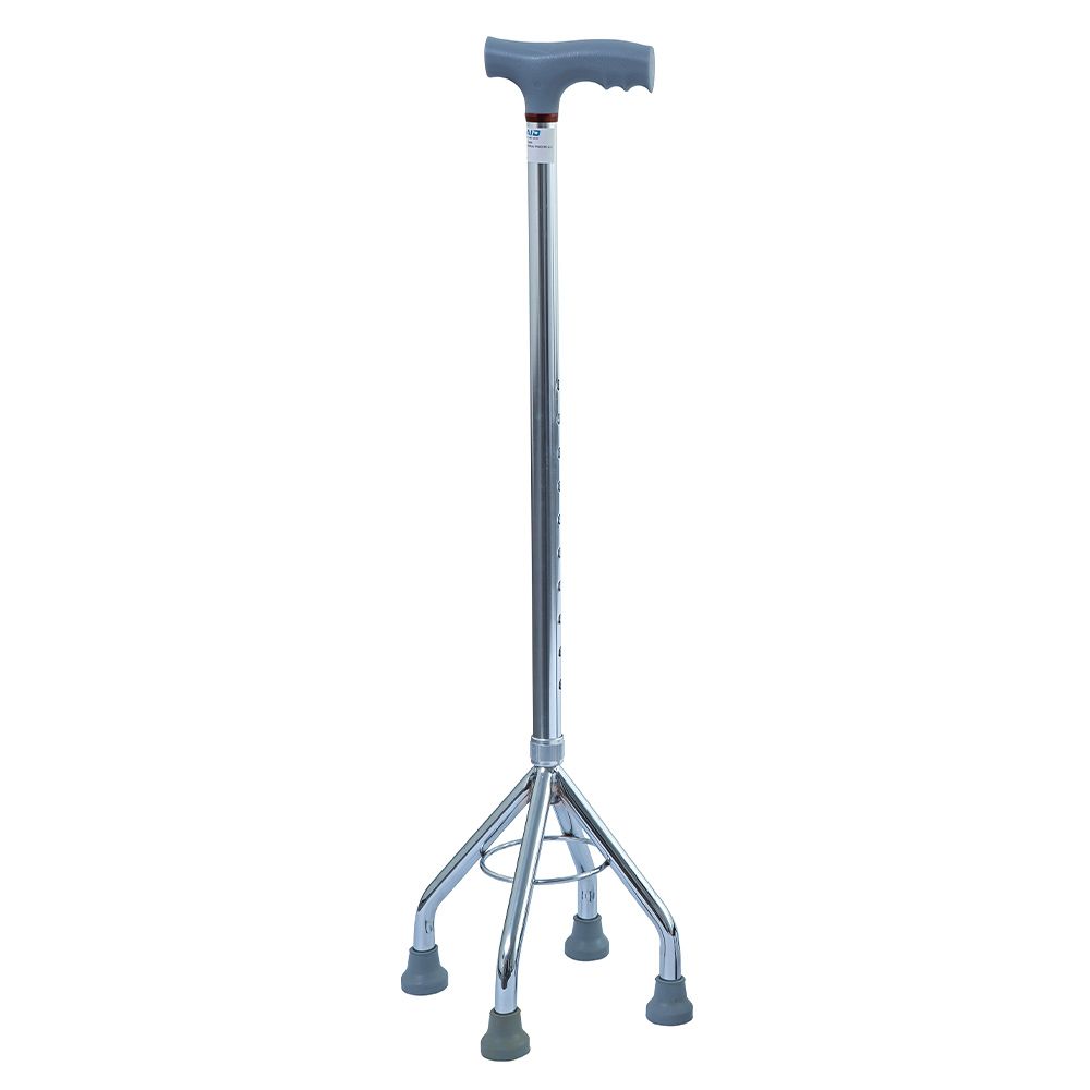 Wolaid Adjustable Aluminum Quad 4-Legged Cane JL932