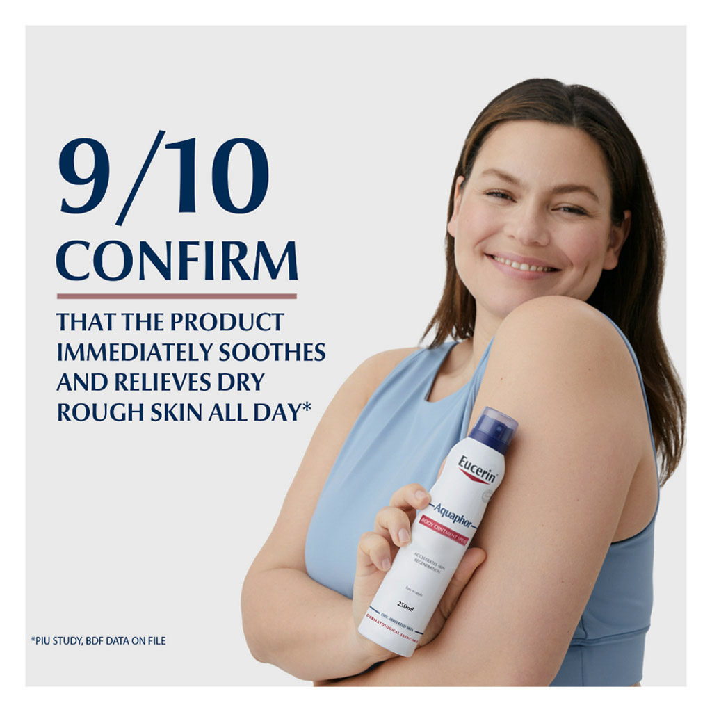 Eucerin Aquaphor Body Soothing Ointment Spray For Dry & Cracked Skin 250ml