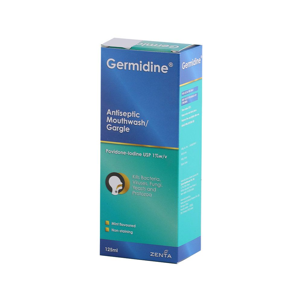 Germidine Antiseptic Mouthwash/Gargle 1 % With Alcohol 125 mL