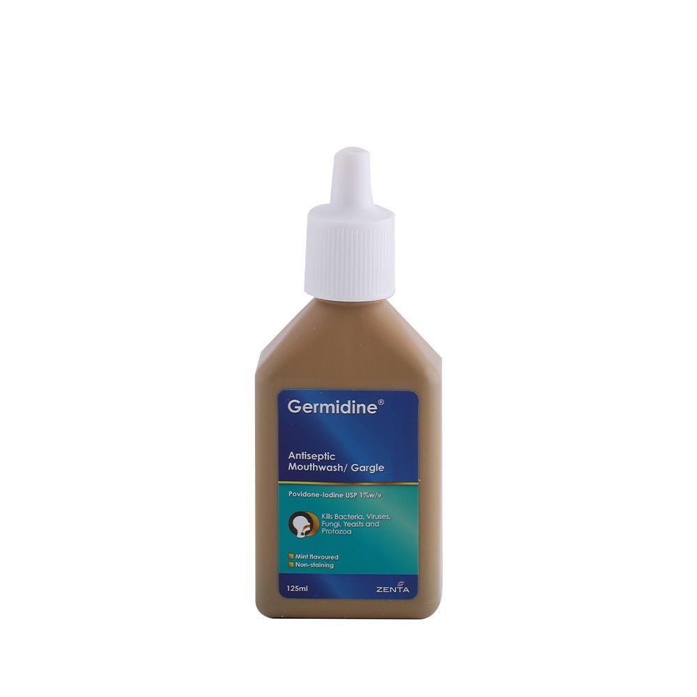 Germidine Antiseptic Mouthwash/Gargle 1 % With Alcohol 125 mL