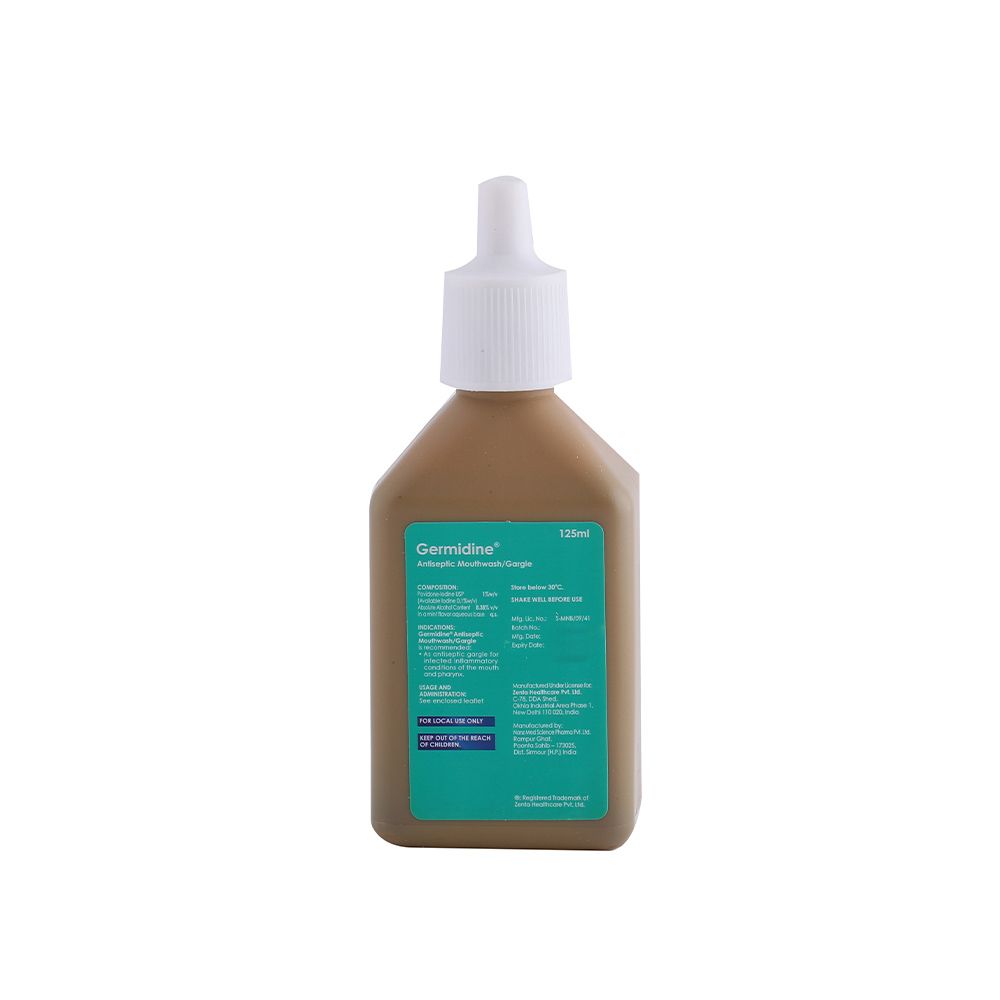 Germidine Antiseptic Mouthwash/Gargle 1 % With Alcohol 125 mL