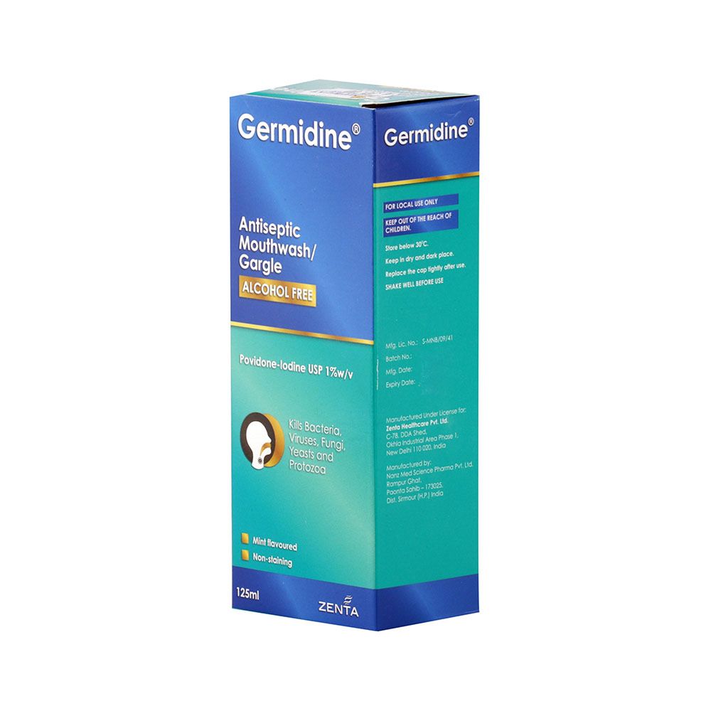 Germidine Antiseptic Mouthwash/Gargle Alcohol Free 125 mL