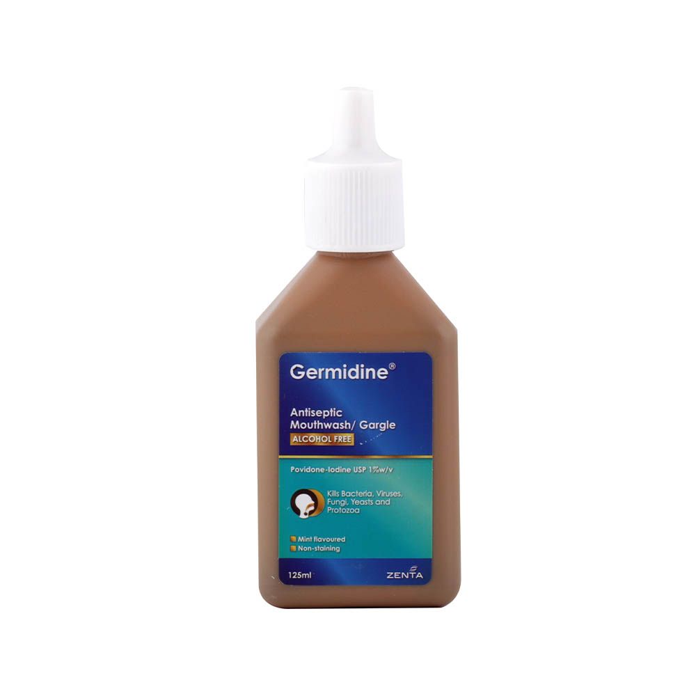 Germidine Antiseptic Mouthwash/Gargle Alcohol Free 125 mL