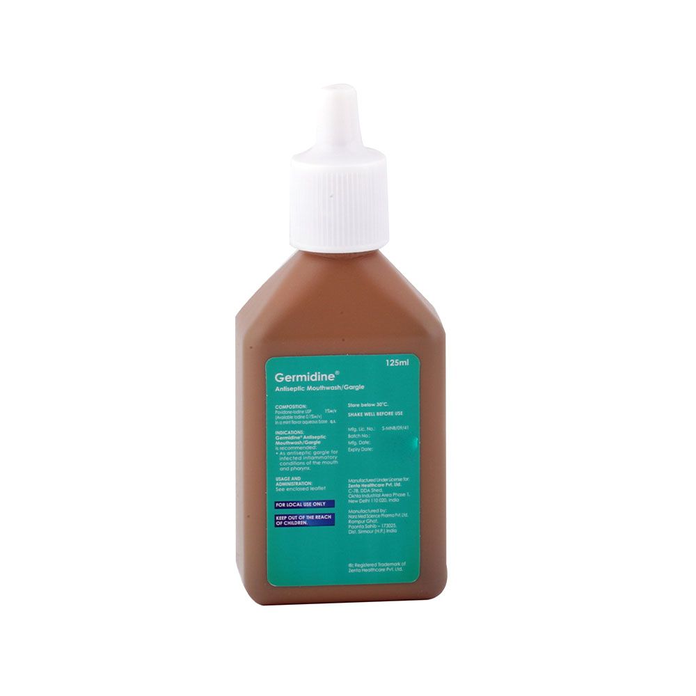 Germidine Antiseptic Mouthwash/Gargle Alcohol Free 125 mL
