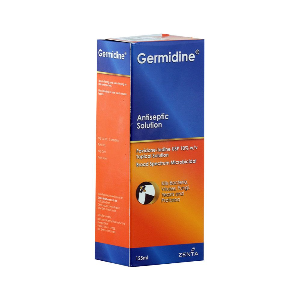 Germidine 10% Povidone Iodine Antiseptic Solution 125ml