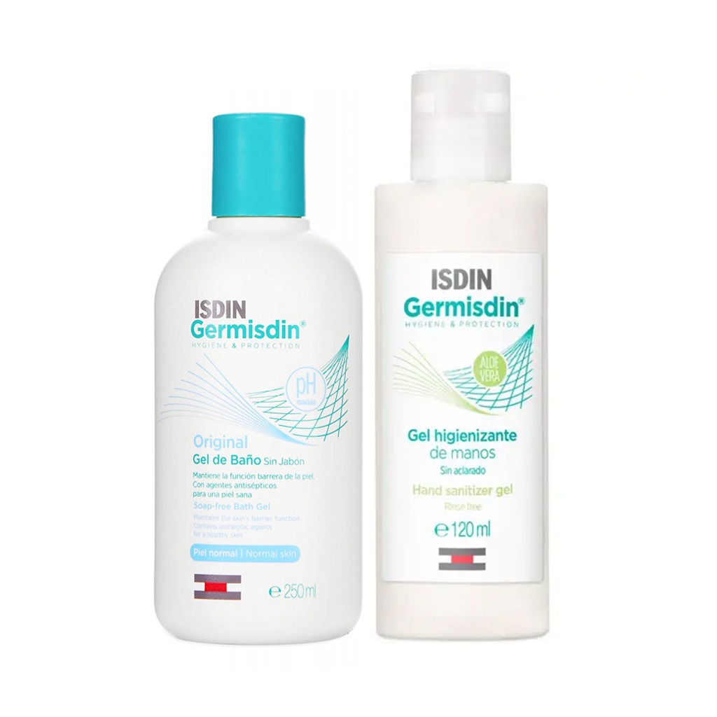 Isdin Germisdin Original Soap-Free Bath Gel 250 mL + Isdin Germisdin Hand Gel 120 mL PROMO