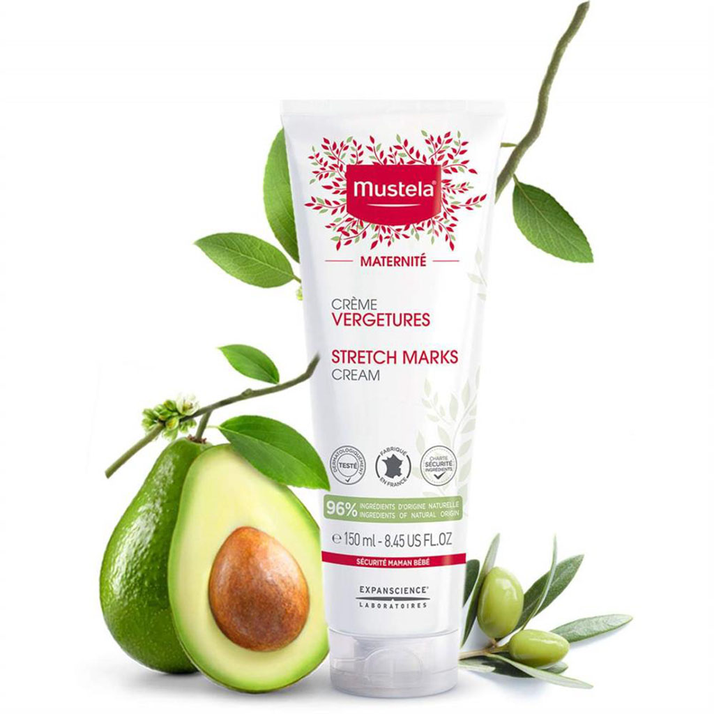 Mustela 3 In 1 Maternity Stretch Marks Cream For Pregnancy, Fragrance Free 150ml