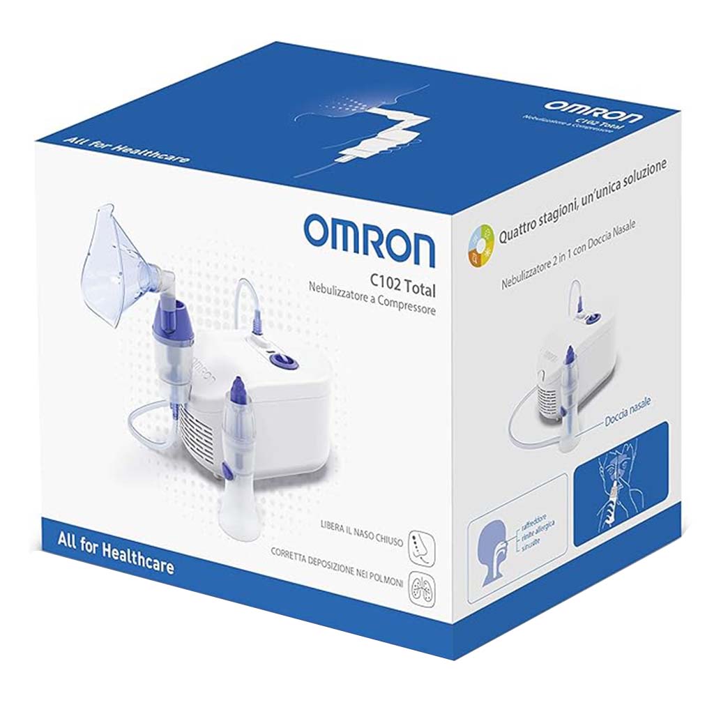 Omron C102 Total Compressor NE-C102-UK 2-in-1 Nebulizer With Nasal Shower