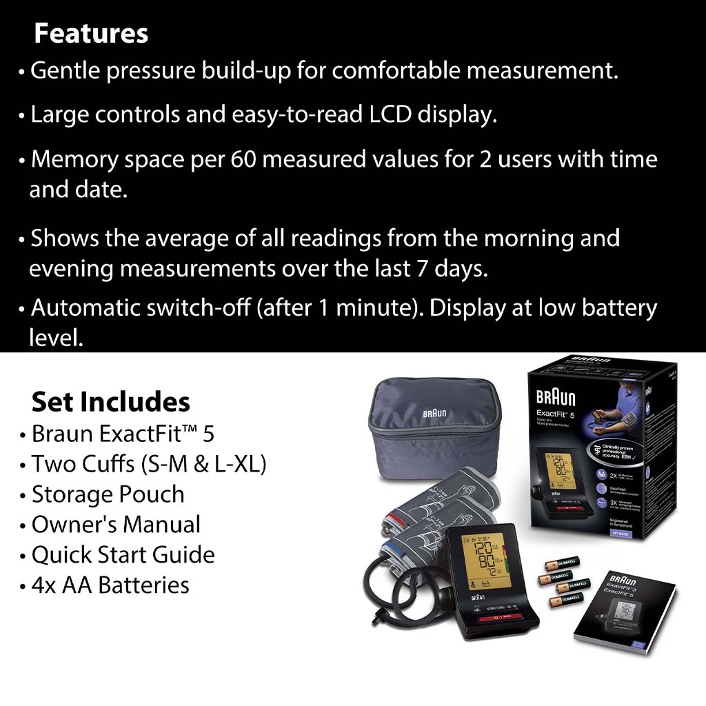 Braun BP-6200  Exactfit 5 Upper Arm BP Monitor