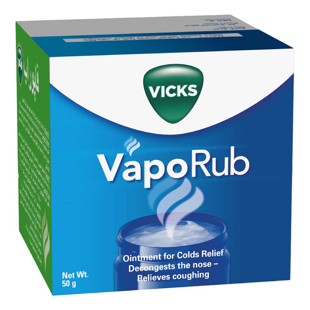 Vicks VapoRub Decongestant Ointment For Cold Relief 50g