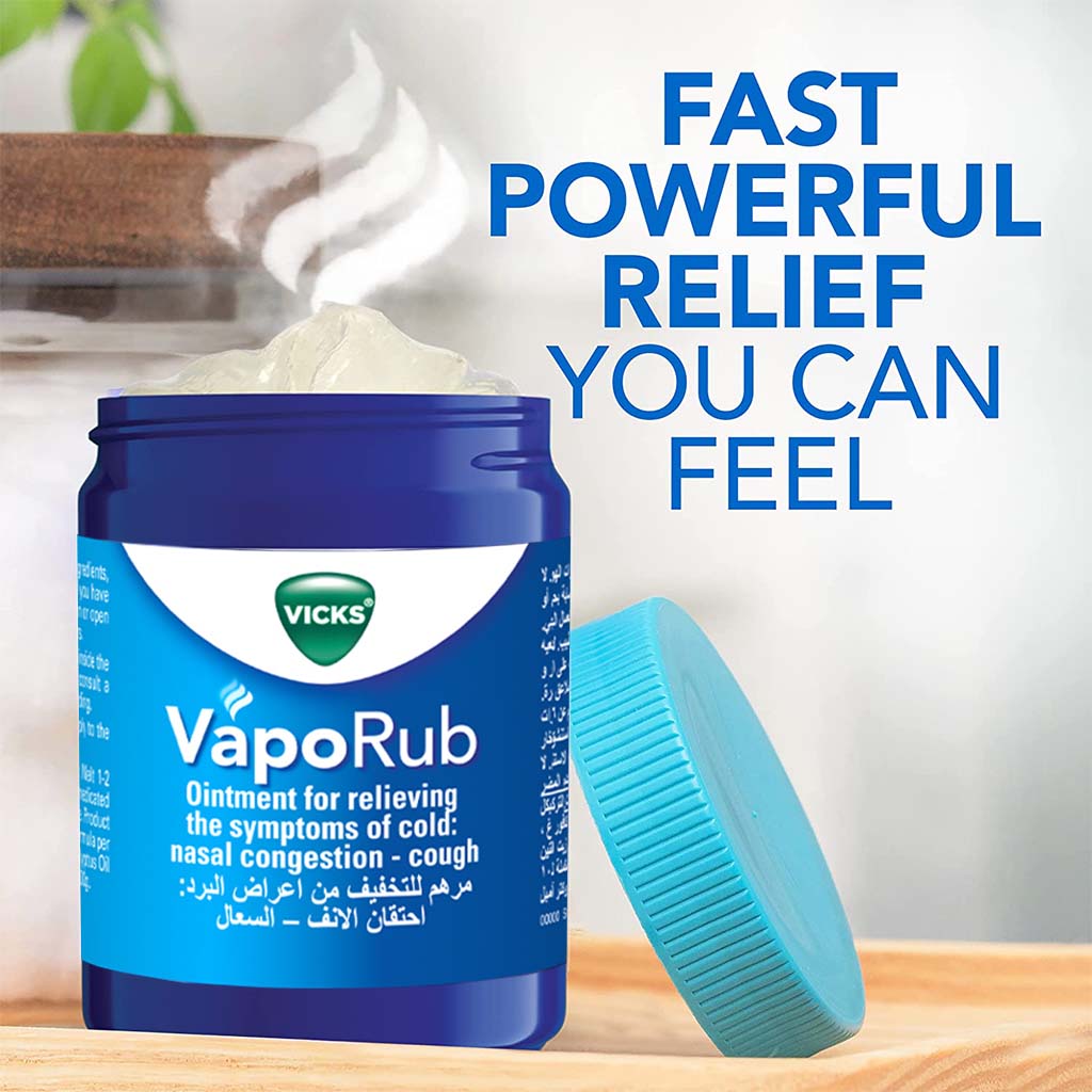 Vicks VapoRub Decongestant Ointment For Cold Relief 100g