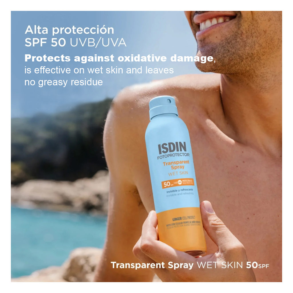 Isdin Fotoprotector Wet Skin Transparent Spray SPF50+ 250 mL