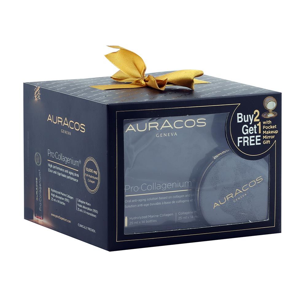 Auracos Geneva Pro Collagenium 25ml Oral Anti-Aging Solution 14's 2+1 PROMO PACK