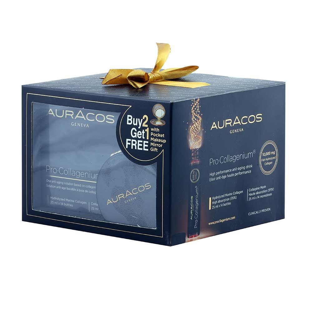 Auracos Geneva Pro Collagenium 25ml Oral Anti-Aging Solution 14's 2+1 PROMO PACK