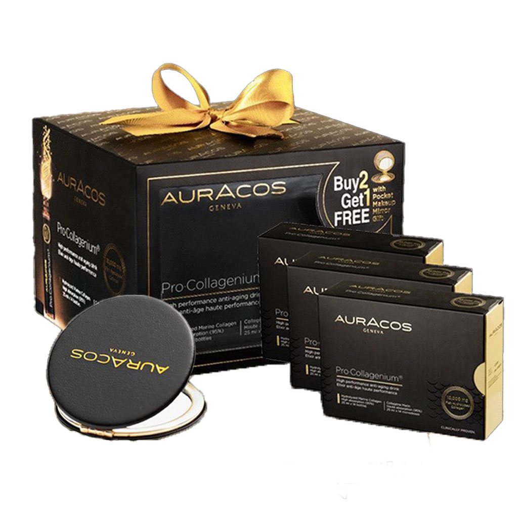 Auracos Geneva Pro Collagenium 25ml Oral Anti-Aging Solution 14's 2+1 PROMO PACK