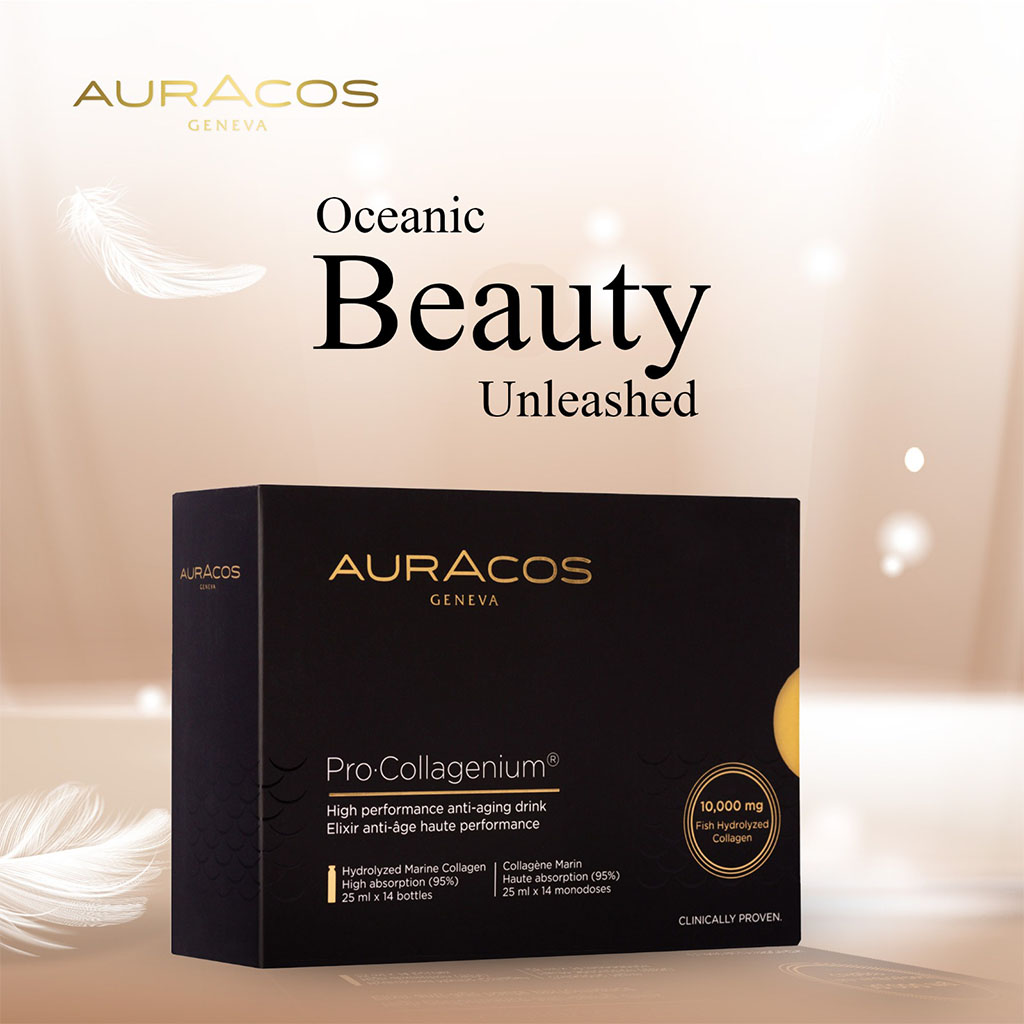 Auracos Geneva Pro Collagenium 25ml Oral Anti-Aging Solution 14's 2+1 PROMO PACK