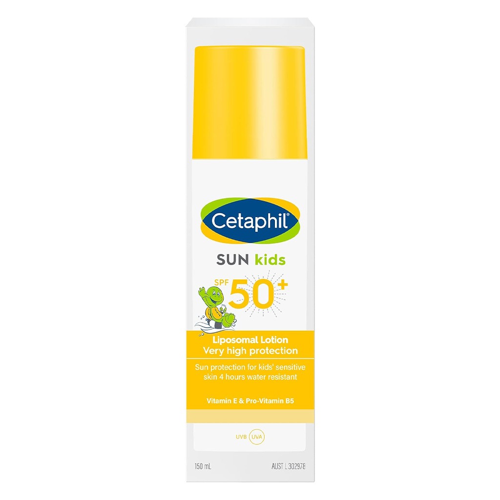 Cetaphil Sun Kids Liposomal Lotion With SPF 50+, Face & Body Moisturizer Sunscreen for Sensitive Skin, Unscented, 150ml
