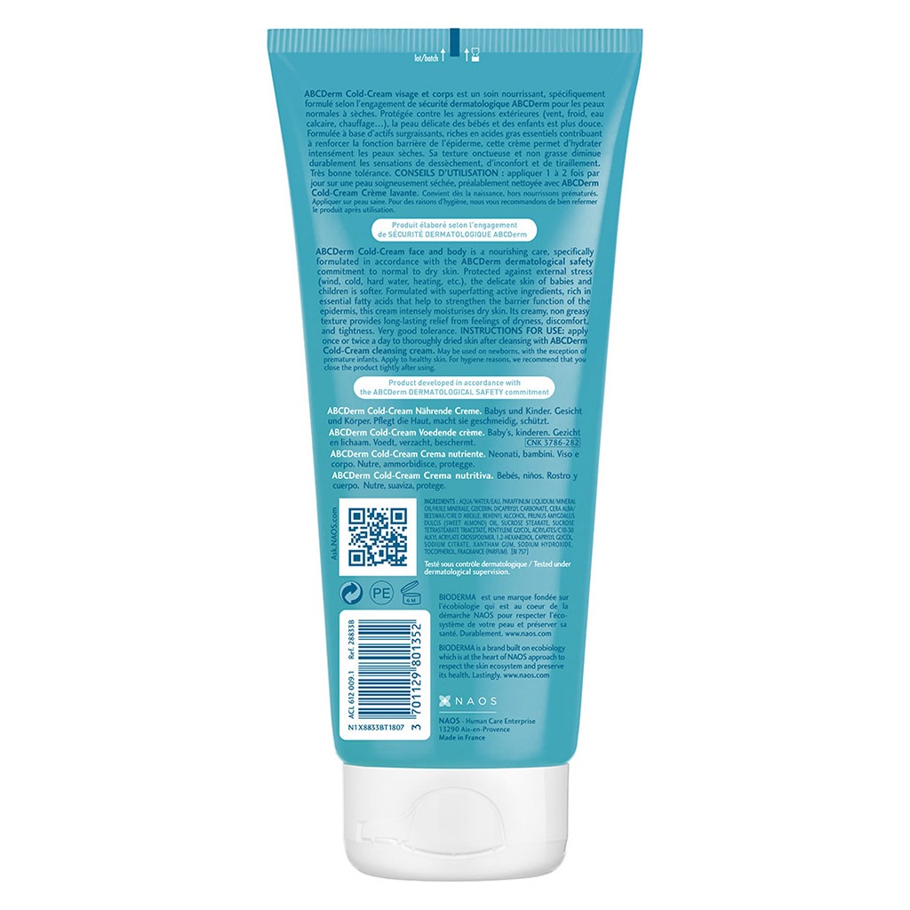 Bioderma ABC Derm Cold-Cream Face & Body Cream 200 mL