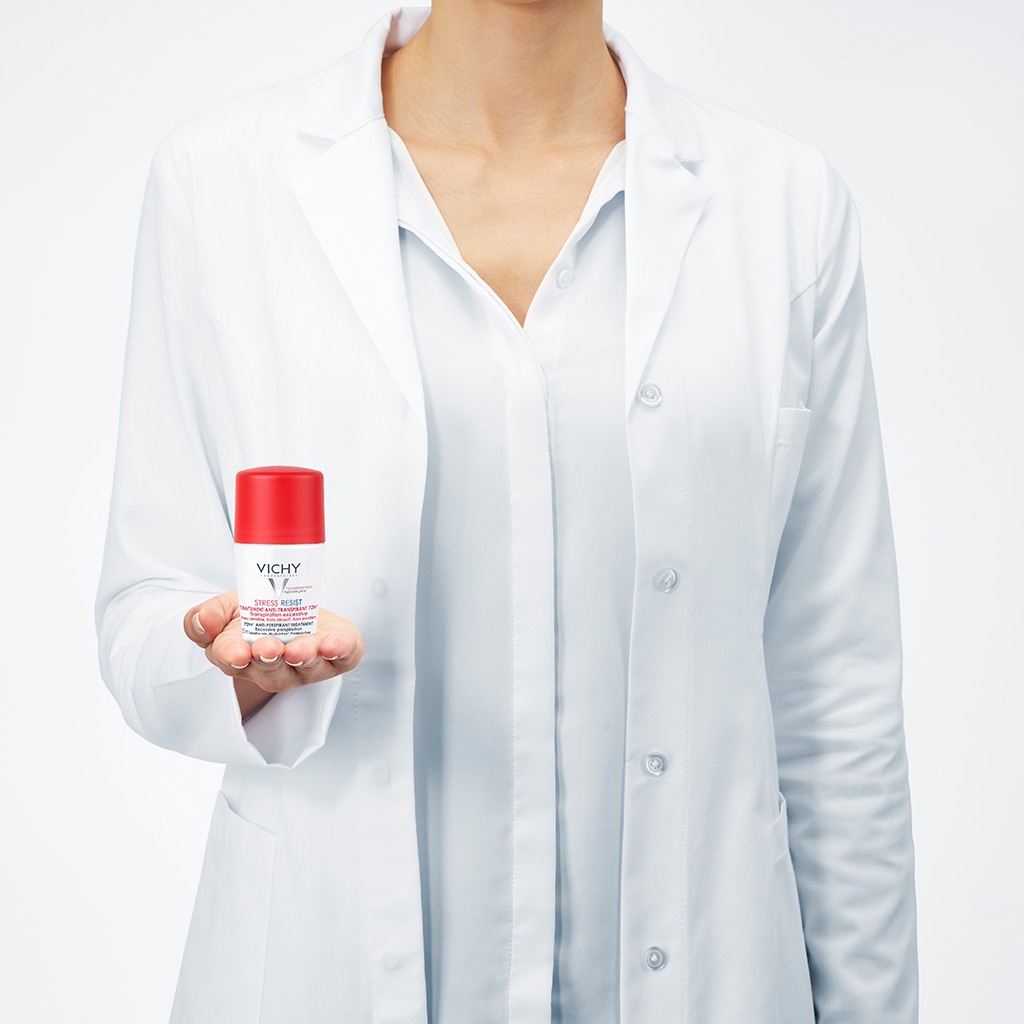 Vichy 72 Hours Stress Resist Anti-Perspirant Deodorant Roll-On For Excessive Perspiration 50ml, Buy 1 Get 50% Off On 2nd Piece, Promo Pack 