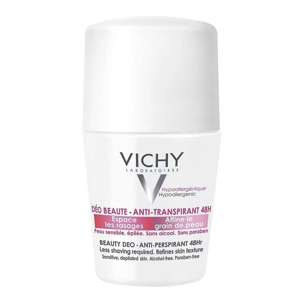 Vichy 48 Hours Anti Perspirant Beauty Deodorant Roll-On For Women 50ml, Buy 1 Get 50% Off On 2nd Piece, Promo Pack