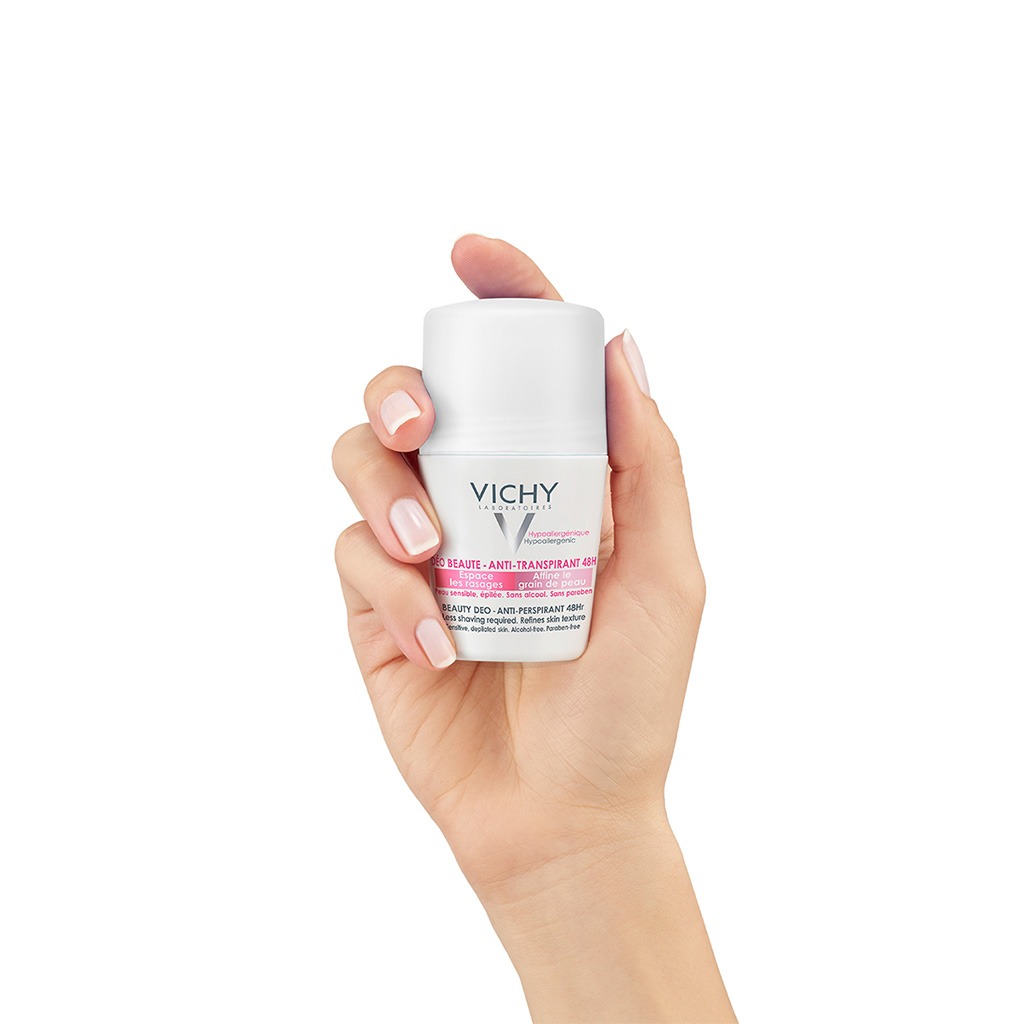 Vichy 48 Hours Anti Perspirant Beauty Deodorant Roll-On For Women 50ml, Buy 1 Get 50% Off On 2nd Piece, Promo Pack