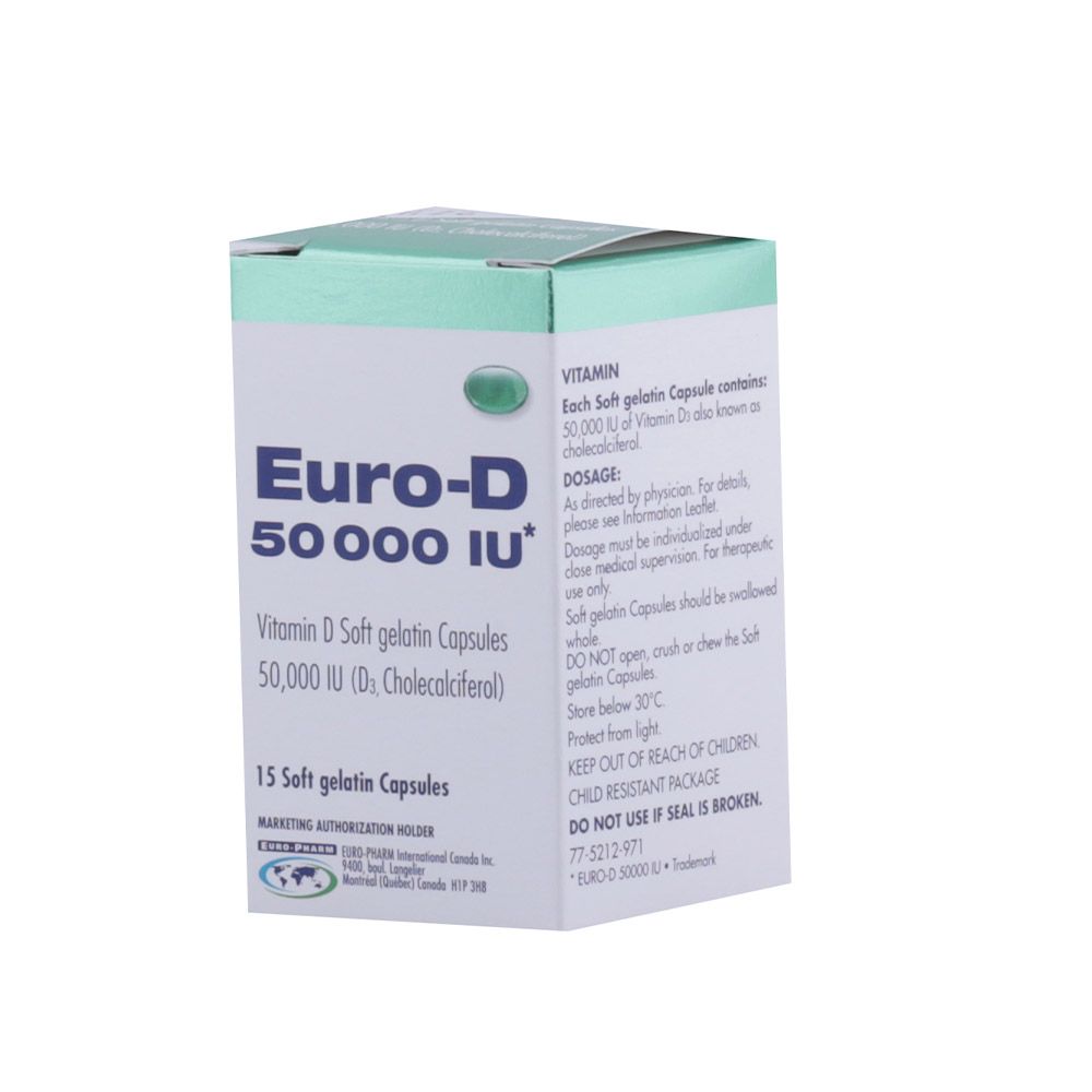 Euro D 50,000IU Capsules 15's
