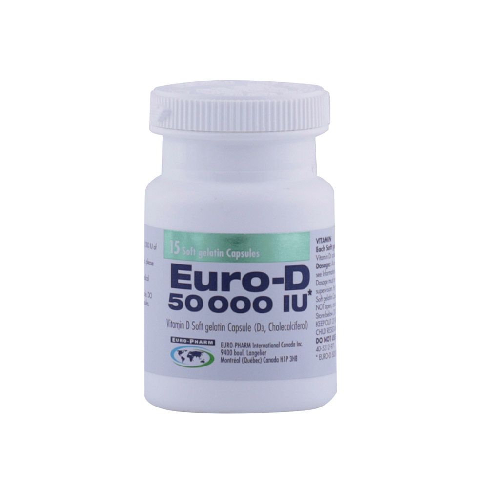 Euro D 50,000IU Capsules 15's