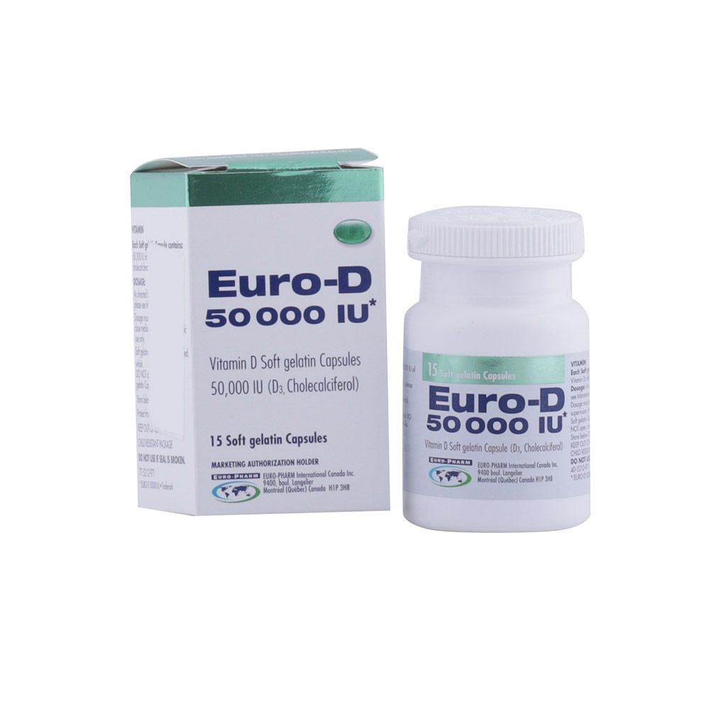 Euro D 50,000IU Capsules 15's