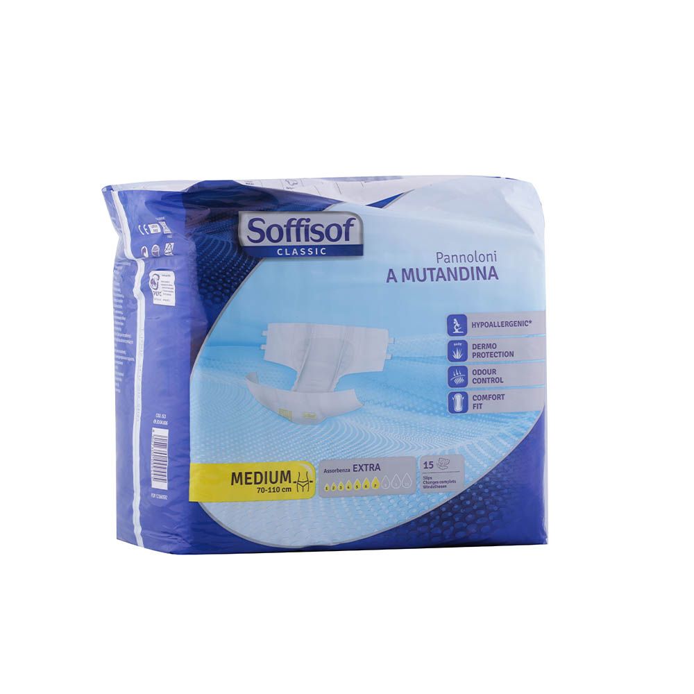 Soffisof Classic Adult Diaper 70-110 cm Medium 15's