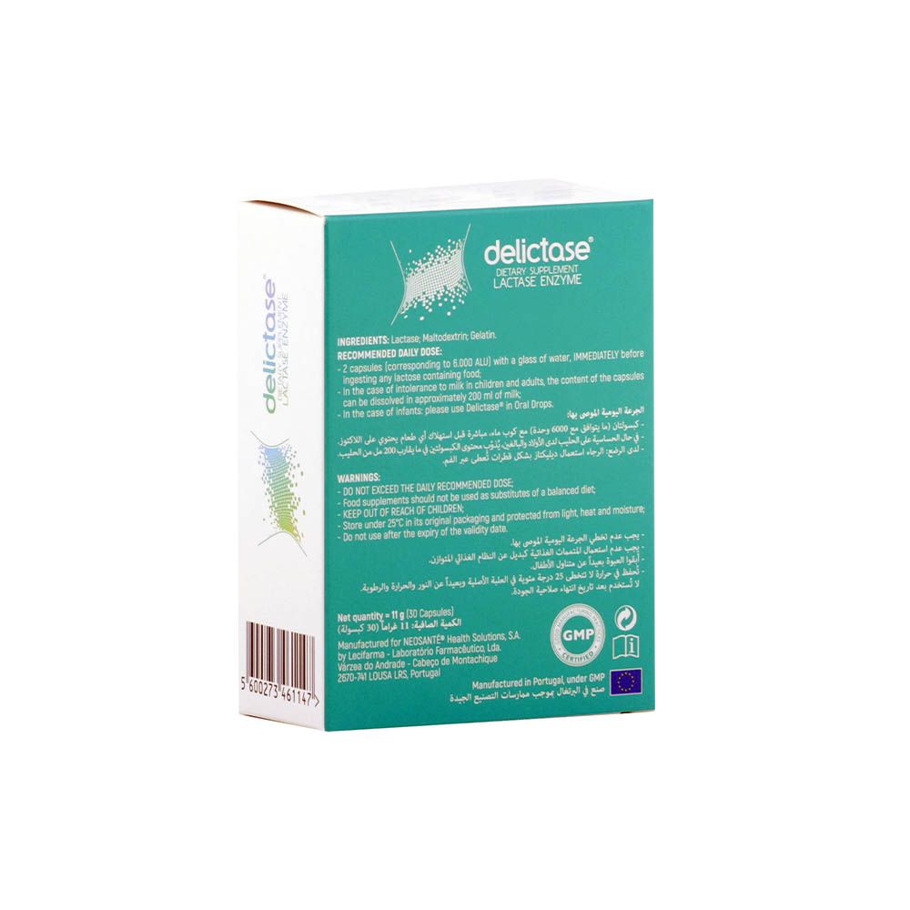 Delictase Lactase Enzyme Capsules 30's