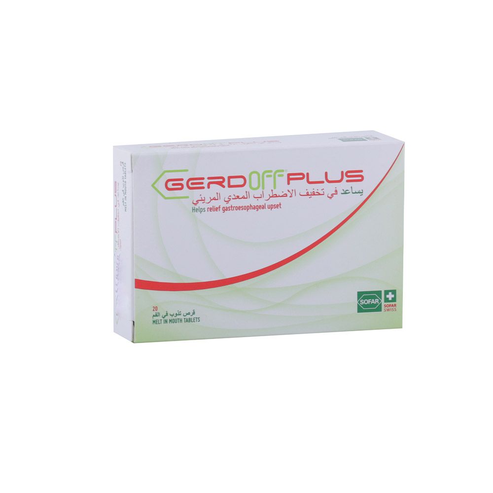 GERDoff Plus Melt In Mouth Tablets For Acid Reflux, Pack of 20's