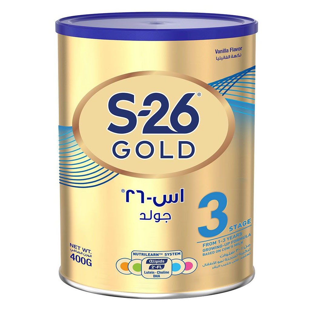 S-26 Gold Stage 3 Toddlers Milk Formula For 1 To 3 Years 400g