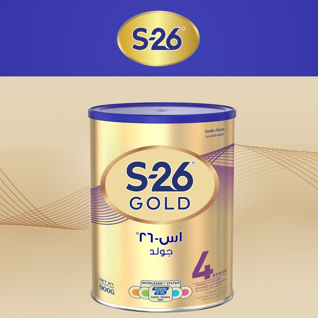 S-26 Gold Stage 4 Growing Up Children's Milk Formula For 3 To 6 Years 900g