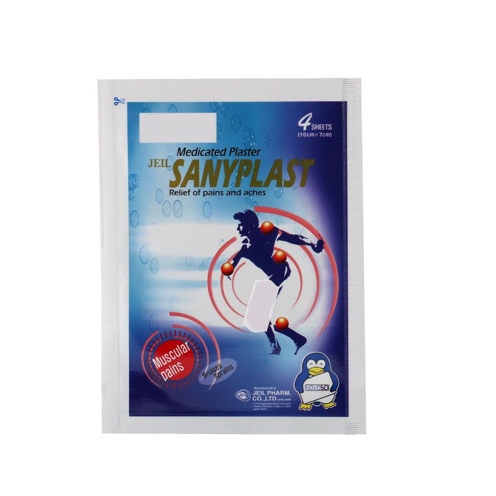 Jeil Sanyplast Medicated Plaster 10 x 7 cm 4's