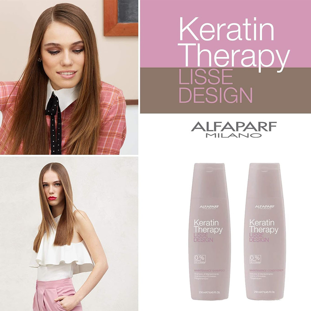 Alfaparf Keratin Therapy Lisse Design Maintenance Shampoo For Smooth & Shiny Hair 250ml